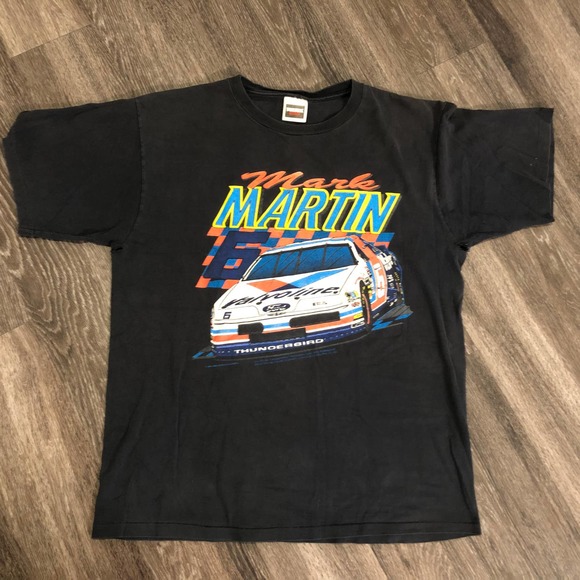 90s NASCAR Mens Medium Faded Mark Martin Sz XL - Picture 2 of 3